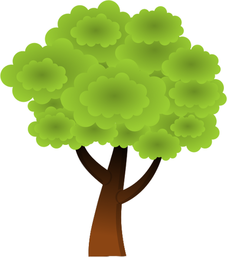 Дерево в весной векторной графики
