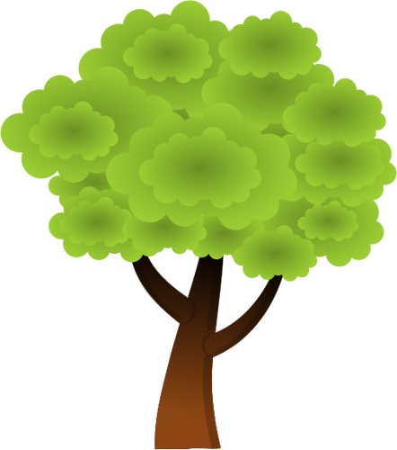 Árbol de dibujo vectorial de primavera