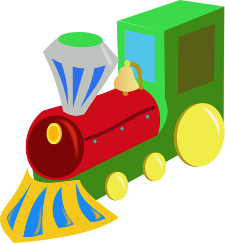 Kleur toy train vector afbeelding