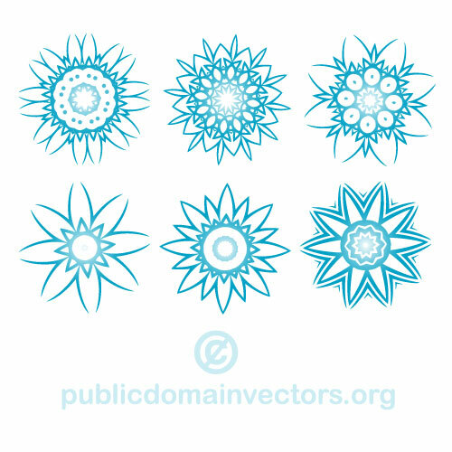 Tribal blomster vector pack