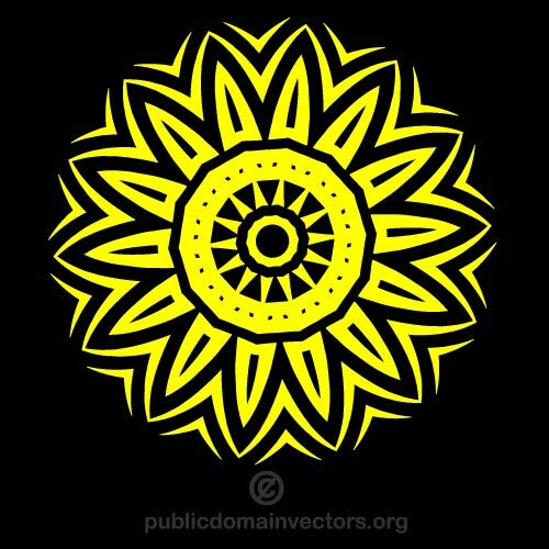 Tribal flower vector shape