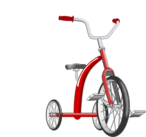 वेक्टर क्लिप आर्ट लाल tricycle की