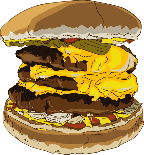 Triple hamburguesa con queso