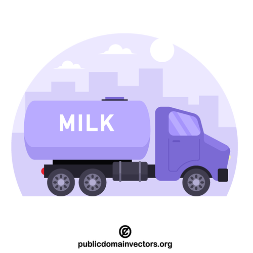 Süt taşıyan kamyon
