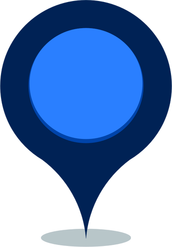 Carte bleue emplacement broche icône vector image