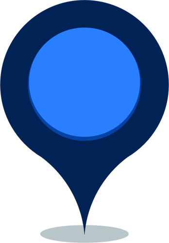 Vector de la imagen icono azul mapa ubicación pin