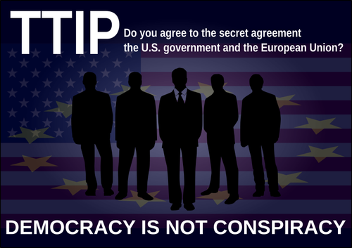 TTIP विरोध पोस्टर वेक्टर छवि