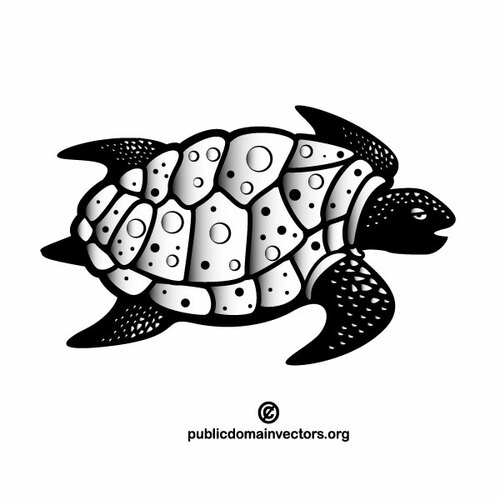 Tortue de mer vector clipart