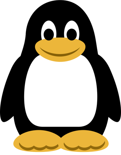 Barevný tučňák vektorový obrázek
