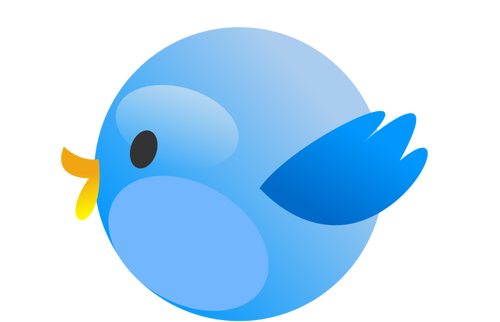 Vector de dibujo de pajarito azul