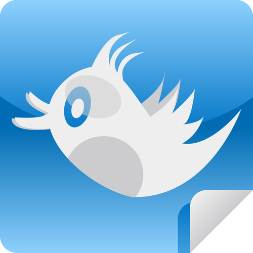 Pájaro icono vector de la imagen de Twitter