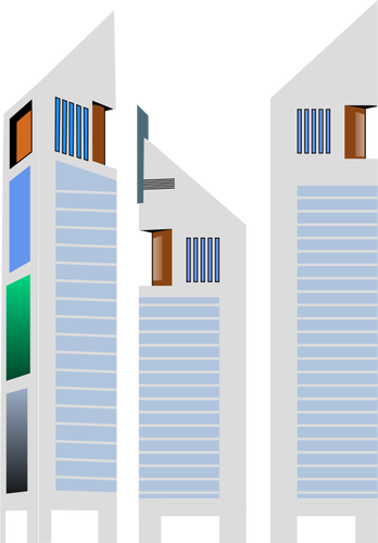 Estilo de Jumeirah Emirates Tower Hotel edificio vector clip art