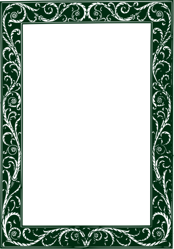 Vector de la imagen de borde grueso decorado verde