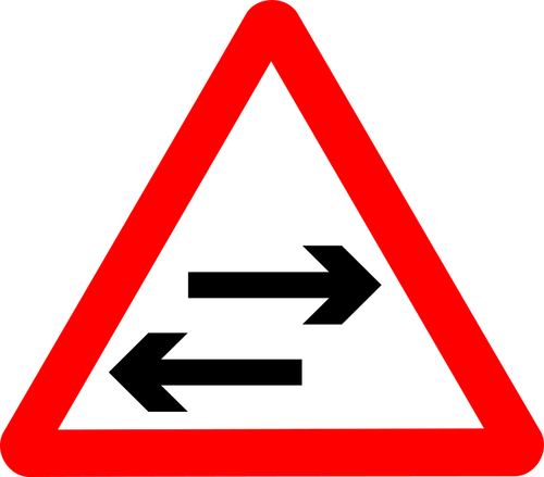 Roadsign zwei-Wege kreuzt