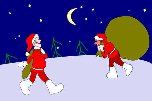Ilustración vectorial con Santa Claus