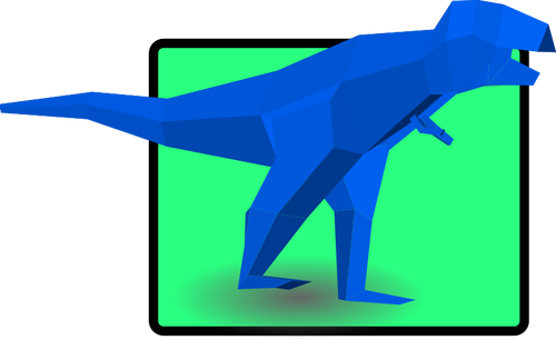 Blauwe tyrannosaurus vectorillustratie