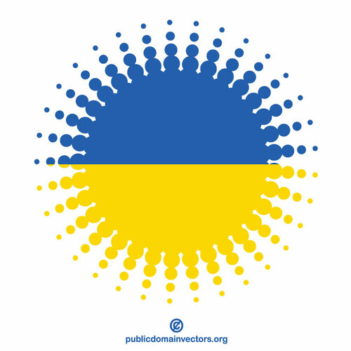 Vlag van Oekraïne halftoonelement