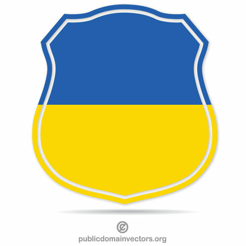 Ukraine flag shield