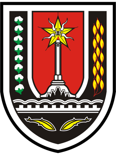 Semarang stad embleembeeld vector