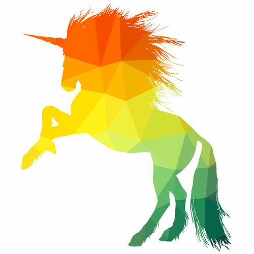 Unicorn farge silhuett