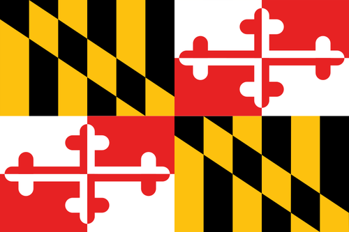 Flaga stanowa Maryland wektorowa