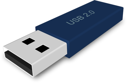 USB Flash Drive w perspektywie 3D grafika wektorowa