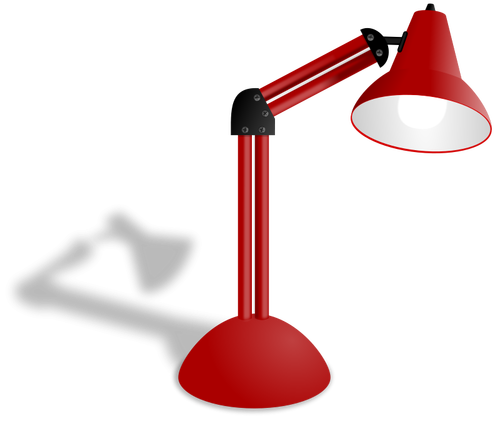 Illustrazione vettoriale lampada rossa