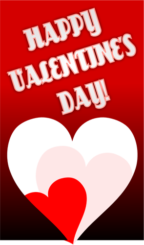 Día de San Valentín tarjetas temáticas rojo dibujo vectorial