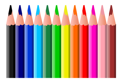 Lápices de colorear vector imagen prediseñada