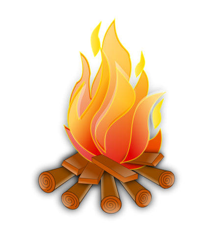 लकड़ी आग से वेक्टर छवि