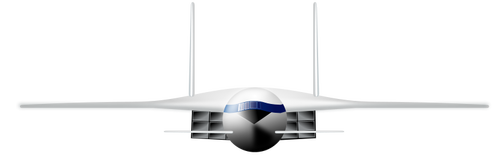 Vista frontal de dibujo vectorial de aviones supersónicos