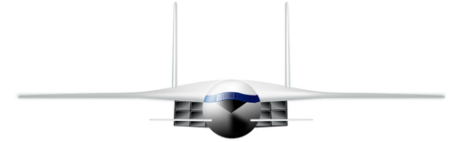 Framifrån av supersonic flygplanet vektorritning