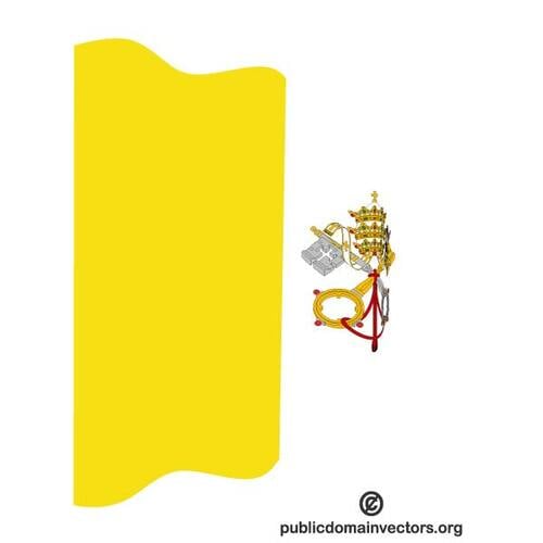 Dalgalı Vatikan bayrağı