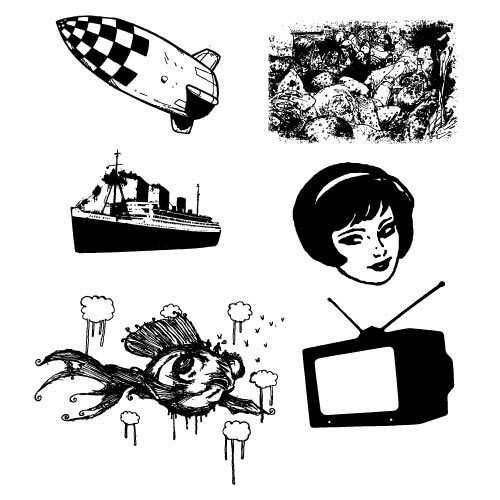 Monochroom vector set