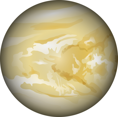 Vector Illustrasjon av planeten Venus i farger