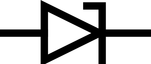 IEC stijl zener diode symbool vectorafbeeldingen