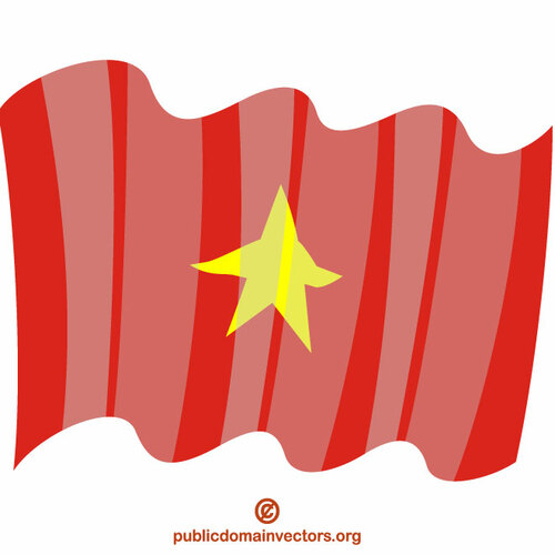 Drapeau flottant du Vietman