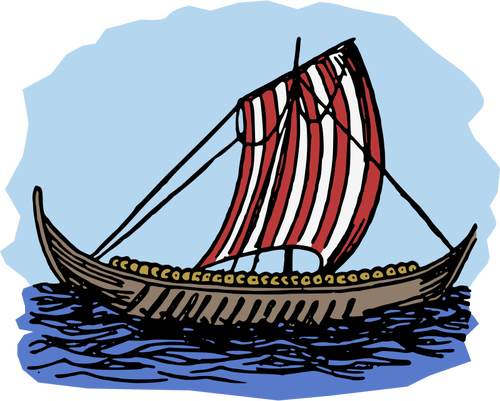 Viking pe barca imagine