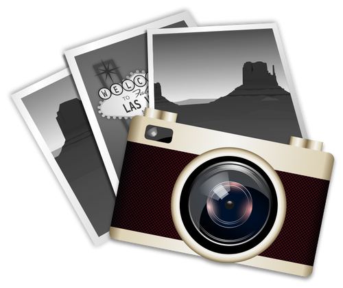 Vintage camera icoon vector afbeelding