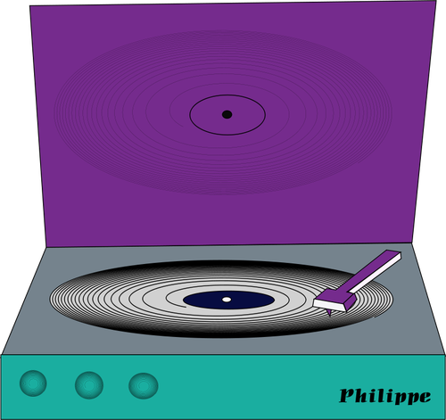 Proste Philippe gramofon wektor clipart