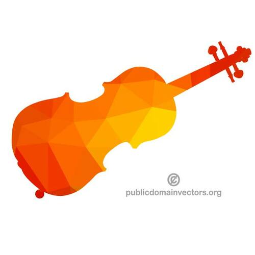 Sagoma di colore di un violino
