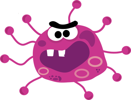 Computer virus icon vector graphics