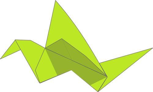 Origami lentävä lintujen väripiirros
