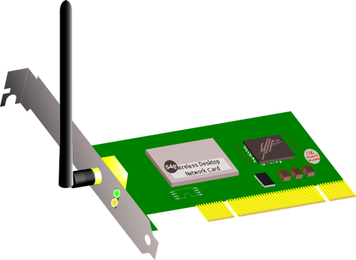 WIFI PCI karta vektorový obrázek