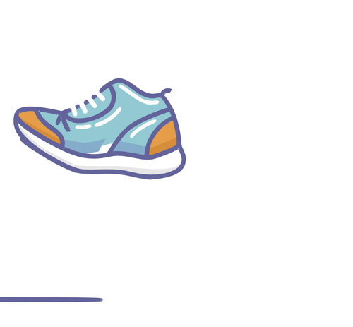 Walking shoe animation