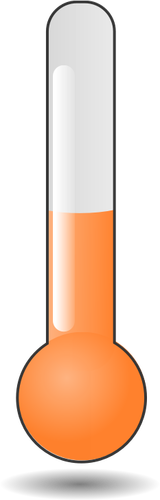 Seni klip vektor termometer tabung Orange