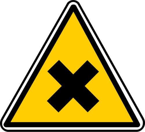 Vektör grafik ve üçgen uyarı işareti X