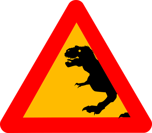 رمز التحذير تيرانوصور ريكس