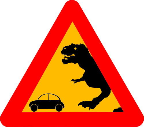 Avertizare Tyrannosaurus Rex vector imagine