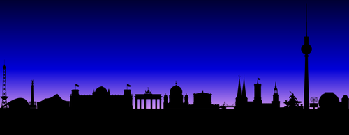 Vektor ClipArt-bilder av Berlin skyline